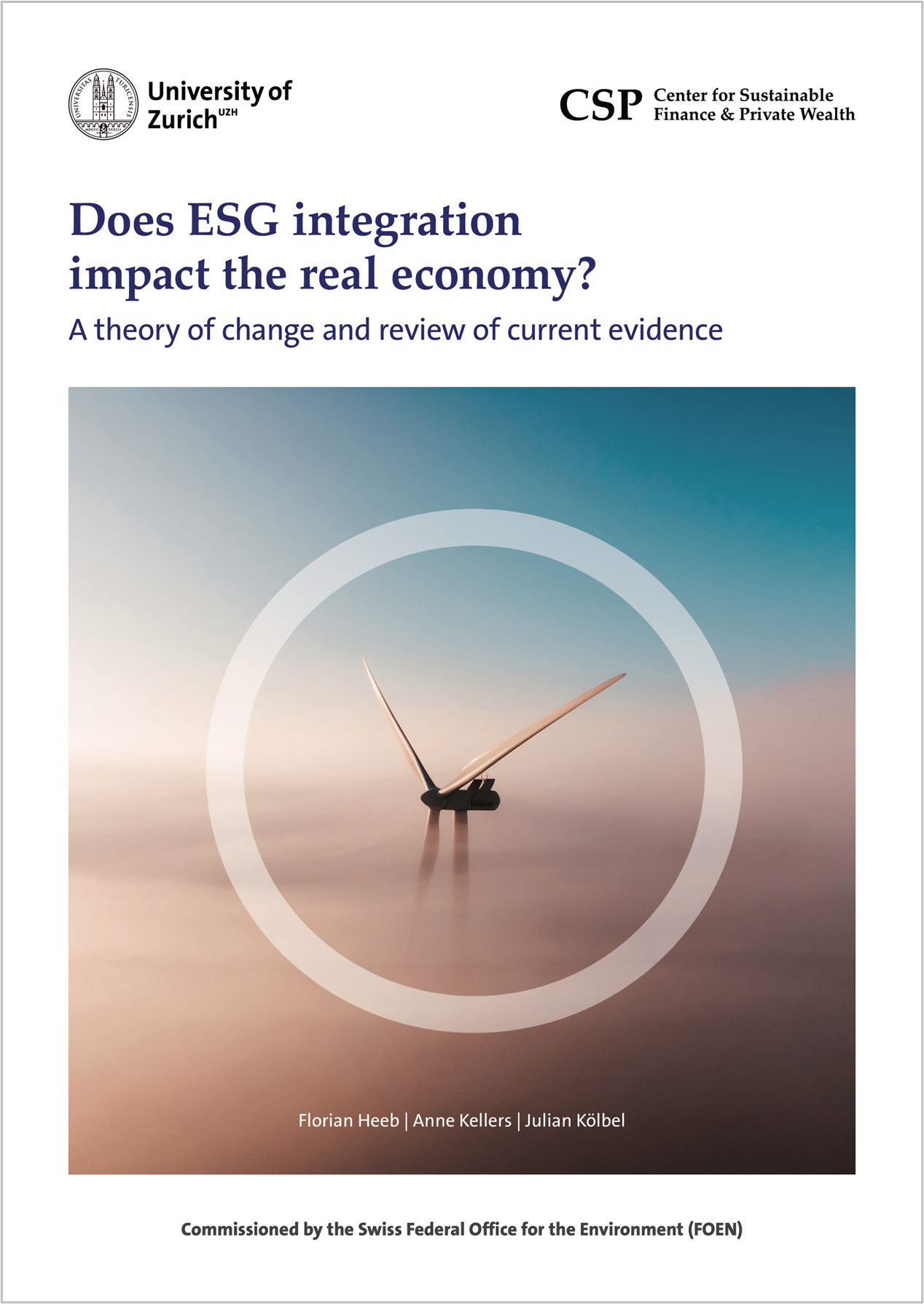 Report cover: does ESG integration impact the real economy?