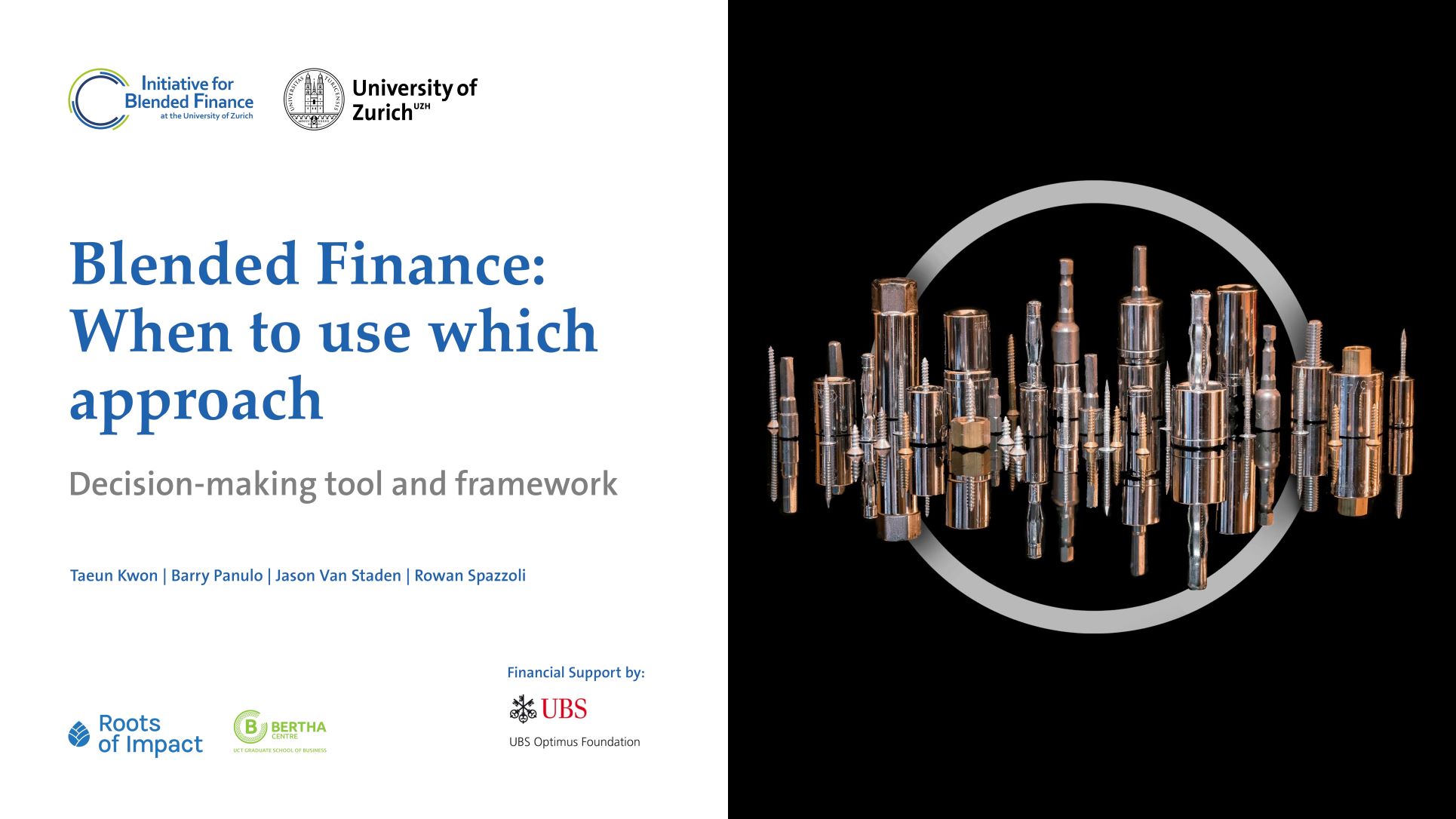 Blended Finance: When to use which approach | Decision-making tool and framework